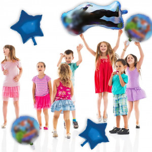 Set de 5 baloane pentru petrecere copii Simyron, folie, multicolor, 45 cm - Img 4