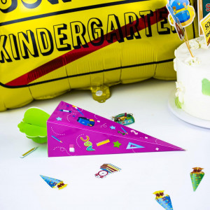 Set de 5 conuri pentru surprize copii Anyunkey, carton, multicolor, 8 x 32 cm - Img 2