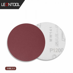 Set de 50 discuri abrazive Leontool, oxid de aluminiu, 1200 granulatie, rosu, 10,1 cm - Img 6