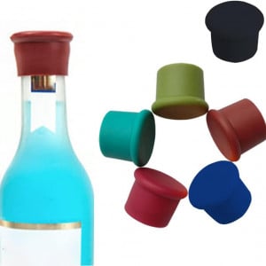 Set de 6 dopuri reutilizabile pentru sticle Helweet, silicon, multicolor, 37 x 27 x 26 mm - Img 7