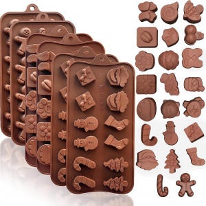 Set de 6 forme pentru bomboane/ciocolata KITCHENATICS, silicon, maro, 21 x 10 cm - Img 1