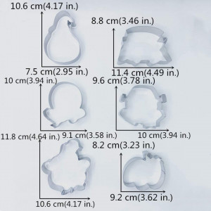 Set de 6 forme pentru prajituri KENIAO, otel inoxidabil, argintiu - Img 6