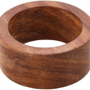 Set de 6 inele decorative pentru servetele Ajuny, lemn, maro, 3,8 cm - Img 2