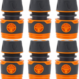 Set de 6 mufe pentru conducta de apa Cutefly, ABS, portocaliu/negru, 3,5 x 5 cm - Img 1