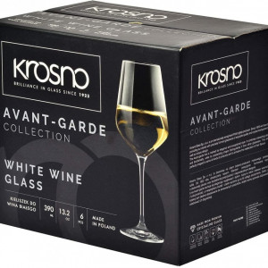 Set de 6 pahare pentru vin Krosno, transparent, sticla, 390 ml, 23 3 cm - Img 3