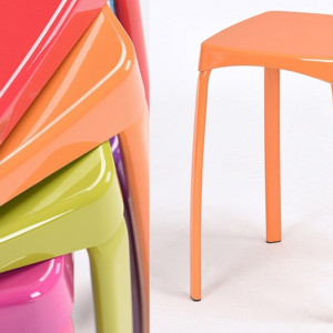 Set de 6 scaune Edmondson, portocalii, 45,5 x 32 x 32 cm - Img 7