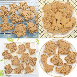 Set de 8 forme pentru biscuiti YGCHEN, tematica Halloween, plastic, mov, 5-9 cm - Img 3