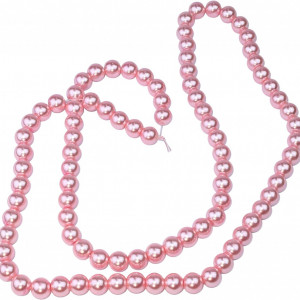 Set de 80 perle artificiale AERZETIX, plastic, roz, 10 mm - Img 2