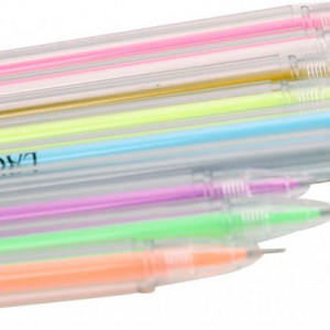 Set de 9 markere fluorescente RUIXIB, plastic, multicolor, 175 mm - Img 3