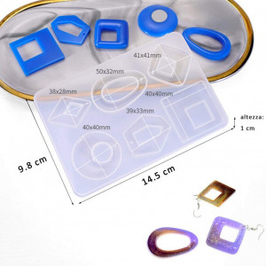Set de creatie cu matrite si accesorii pentru bijuterii WXLAA, silicon/plastic/metal, alb/argintiu - Img 4
