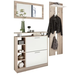 Set de cuier + pantofar CarryHome, 4 piese, 155/190/25 cm