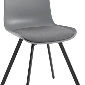 Set de living Dino 1 - Lucky, 4 scaune si o masa, gri/alb, 140 x 80 x 75 cm - Img 3