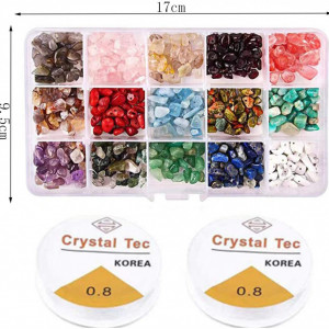 Set de margele pentru bijuterii Loscrew, cristal, multicolor - Img 4
