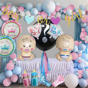 Set de petrecere pentru bebelusi JYD, latex/folie, multicolor, 21 piese - Img 8