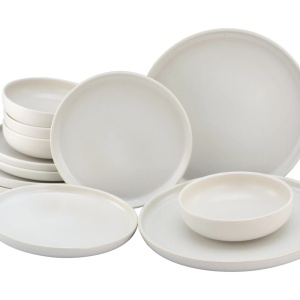 Set de vase Creatable, ceramica, alb, 12 piese