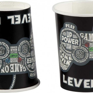 Set de vesela pentru petrecere Juvale, hartie, negru, 72 piese - Img 2