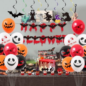 Set decoratiuni pentru Halloween Formemory, latex/textil, multicolor, 53 piese - Img 7