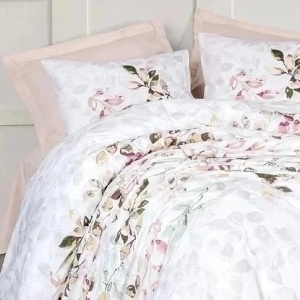 Set husa pilota + fata de perna, bumbac ranforce 100%, 155x220 cm + 80x80 cm, 145 fire, imprimeu pigmentat, inchidere nasturi/plic, multicolor - Verificat A · Re-Bloom