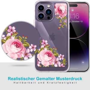 Set husa si 2 folii pentru iPhone 14 Pro Max Ciciber, TPU/sticla securizata, multicolor, 6,7 inchi