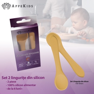 Set Lingurite din silicon, AppeKids - Honey - Img 2