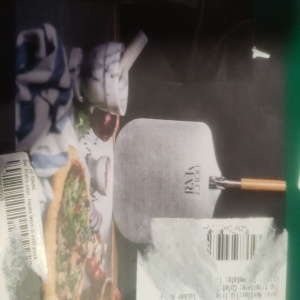 Set Piatra copt, lopata lemn si cutit pizza, DOLCE MARE, 38 cm x 30 cm x 1, 5 cm, Alb, Resigilat, Grad A - Img 6