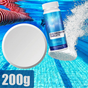 Set tablete efervescente cu clor pentru curatarea piscinei Gnaumore, alb, 100 g