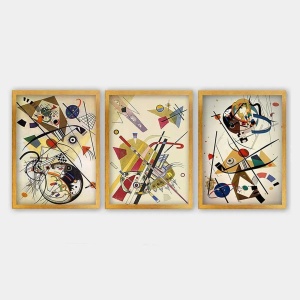 Set tablou decorativ Re-Bloom, 3 piese, lemn, multicolor, 35 x 45 cm