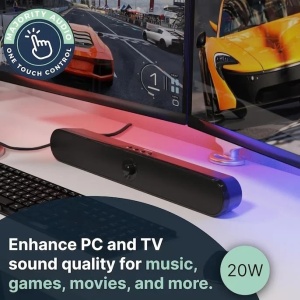 Soundbar, Atlas, Bluetooth, PC, Wireless, AUX, 20 W, negru - Img 4