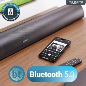 Soundbar cu Subwoofer integrat, Majority, Snowdon, 2.1, Bluetooth, PC, Wireless, AUX, 120 W, negru, Resigilat, Grad A - Img 3