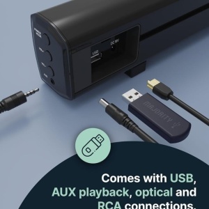 Soundbar Majority, Bowfell, Bluetooth, PC, Wireless, AUX, 50 W, negru, Resigilat, Grad A - Img 3