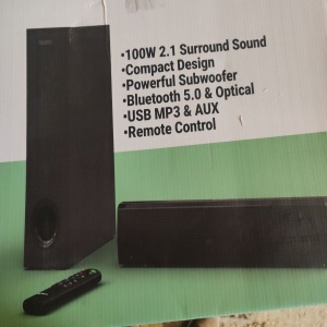 Soundbar Majority, Bowfell Plus 2.1, Bluetooth, PC, Wireless, AUX, 100 W, negru, Resigilat, Grad A - Img 6