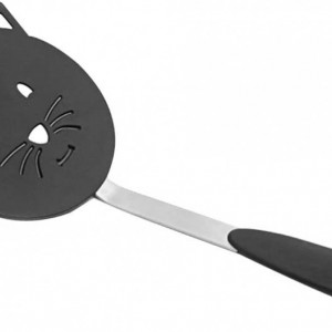 Spatula in forma de pisica Alicer, nailon/metal, negru/argintiu, 29,5 x 11,8 cm - Img 6