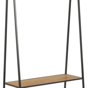 Stand pentru haine Coogee II, MDF/metal, maro/negru, 77 x 165 x 37 cm