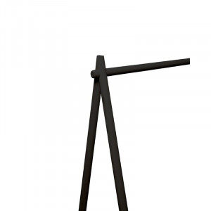 Stand pentru umerase Fenton, lemn masiv, negru, 150 x 90 x 70 cm - Img 2