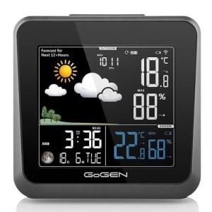 Statie meteo interior-exterior GoGEN ME 3236, senzor extern fara fir, LCD color - Img 2