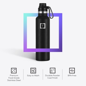 Sticla din otel inoxidabil IRON °FLASK, rece 24 ore / cald 12 ore, izolata, violet/albastru, 700 ml - Img 3