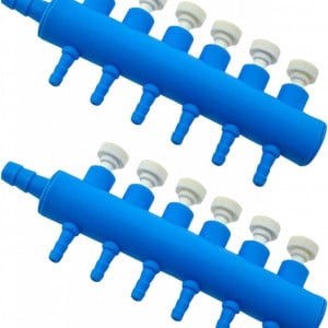 Supapa de control a pompei de aer pentru acvarii Kiuiom, plastic, albastru, 11,6 cm