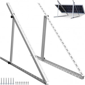 Suport panouri solare ECO-WORTHY, aluminiu , argintiu, 114.3x57x3cm