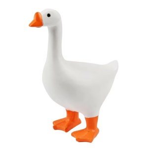 Suport pentru chei Yizemay, model gasca, rasina, alb/portocaliu, 7 x 10 x 15,5 cm