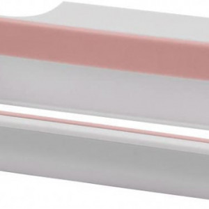 Suport pentru pungi Sourcingmap, plastic, roz/alb, 20 x 15 x 3 cm - Img 1