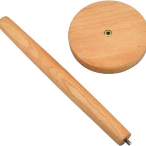 Suport pentru rola de hartie WEONE, lemn masiv, natur, 13 x 31,5 cm
