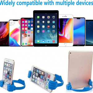 Suport universal pentru telefon Kinizuxi, silicon/plastic, albastru, 12 x 16 cm - Img 2