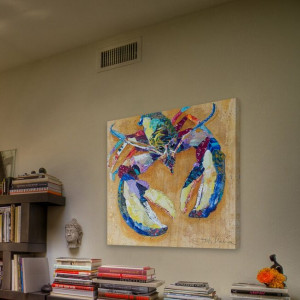 Tablou „Homar tropical”, multicolor, 45 x 45 cm - Img 3