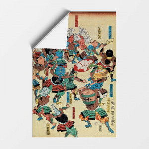 Tablou 'A Riot of Samurai' by Tsukioka Yoshitoshi, 42 x 29 cm - Img 2