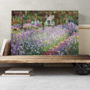 Tablou canvas Irises in Monet's Garden , 70 x 100 cm - Img 2