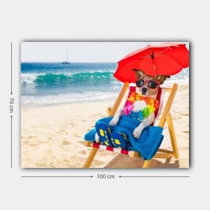 Tablou decorativ Re-Bloom, panza/lemn, multicolor, 70 x 100 cm - Img 2