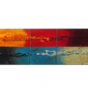 Tablou multicolor, 3 piese, 70 x 190 x 2 cm - Img 1