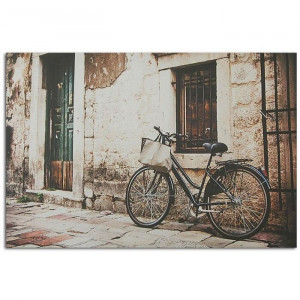 Tablou 'Retro Bike', maro/negru, 70 x 50 cm
