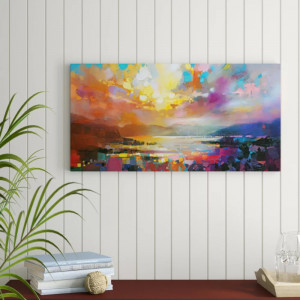 Tablou Scott Naismith, panza, multicolor, 50 x 100 x 3,8 cm