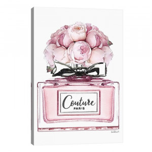Tablou 'Short Perfume, Pink with Roses', 101,6 x 66 x 1,9 cm